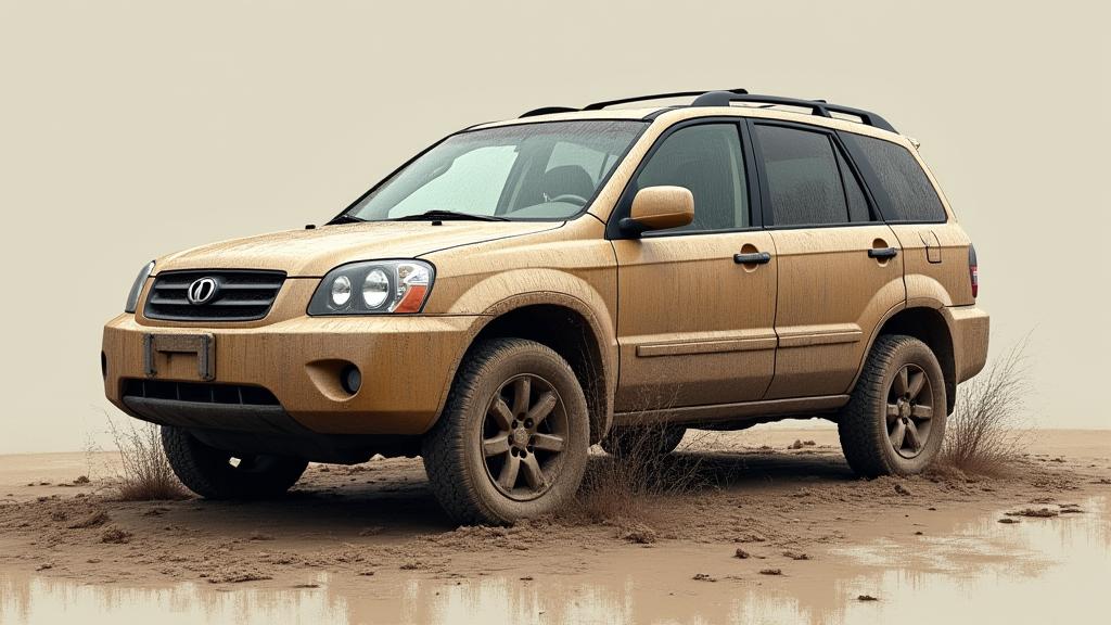 SUV prima del detailing, molto sporco